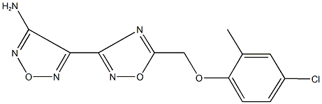 4-{5-[(4-chloro-2-methylphenoxy)methyl]-1,2,4-oxadiazol-3-yl}-1,2,5-oxadiazol-3-amine 结构式
