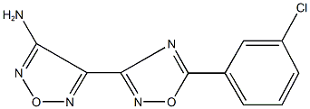 4-[5-(3-chlorophenyl)-1,2,4-oxadiazol-3-yl]-1,2,5-oxadiazol-3-amine 结构式