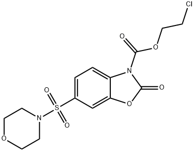 2-chloroethyl 6-(4-morpholinylsulfonyl)-2-oxo-1,3-benzoxazole-3(2H)-carboxylate 结构式