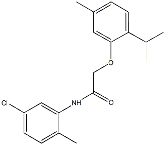 N-(5-chloro-2-methylphenyl)-2-(2-isopropyl-5-methylphenoxy)acetamide 结构式