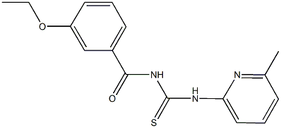 N-(3-ethoxybenzoyl)-N'-(6-methyl-2-pyridinyl)thiourea 结构式