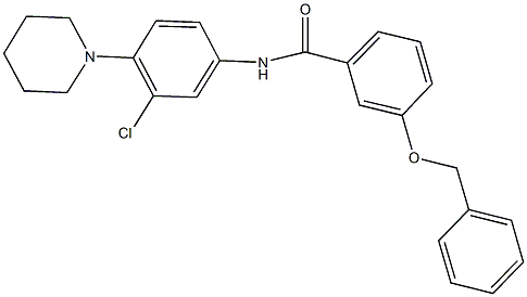 3-(benzyloxy)-N-[3-chloro-4-(1-piperidinyl)phenyl]benzamide 结构式