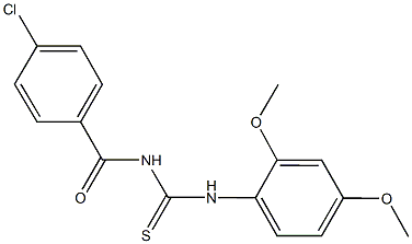 N-(4-chlorobenzoyl)-N'-(2,4-dimethoxyphenyl)thiourea 结构式