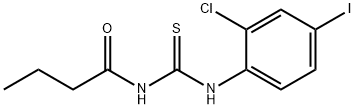 N-butyryl-N'-(2-chloro-4-iodophenyl)thiourea 结构式