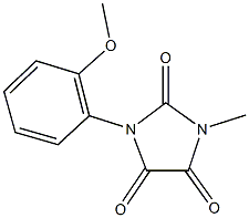 1-(2-methoxyphenyl)-3-methyl-2,4,5-imidazolidinetrione 结构式