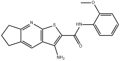 3-amino-N-(2-methoxyphenyl)-6,7-dihydro-5H-cyclopenta[b]thieno[3,2-e]pyridine-2-carboxamide 结构式