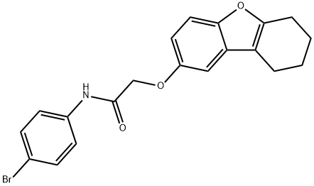 N-(4-bromophenyl)-2-(6,7,8,9-tetrahydrodibenzo[b,d]furan-2-yloxy)acetamide 结构式