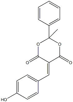 5-(4-hydroxybenzylidene)-2-methyl-2-phenyl-1,3-dioxane-4,6-dione 结构式