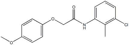 N-(3-chloro-2-methylphenyl)-2-(4-methoxyphenoxy)acetamide 结构式