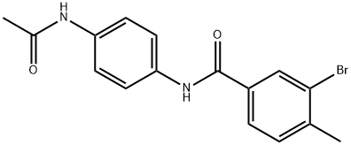 N-[4-(acetylamino)phenyl]-3-bromo-4-methylbenzamide 结构式