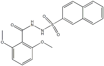 N'-(2,6-dimethoxybenzoyl)-2-naphthalenesulfonohydrazide 结构式