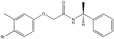 2-(4-bromo-3-methylphenoxy)-N-(1-phenylethyl)acetamide 结构式