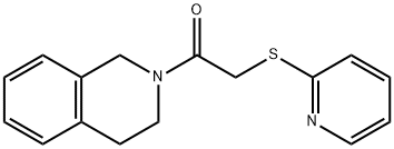 2-[(pyridin-2-ylsulfanyl)acetyl]-1,2,3,4-tetrahydroisoquinoline 结构式