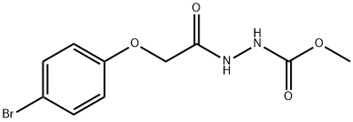 methyl 2-[(4-bromophenoxy)acetyl]hydrazinecarboxylate 结构式