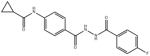 N-(4-{[2-(4-fluorobenzoyl)hydrazino]carbonyl}phenyl)cyclopropanecarboxamide 结构式