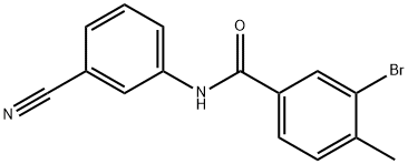 3-bromo-N-(3-cyanophenyl)-4-methylbenzamide 结构式