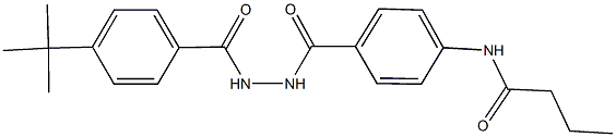 N-(4-{[2-(4-tert-butylbenzoyl)hydrazino]carbonyl}phenyl)butanamide 结构式