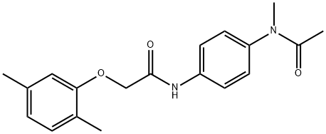 N-{4-[acetyl(methyl)amino]phenyl}-2-(2,5-dimethylphenoxy)acetamide 结构式