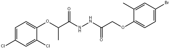 N'-[(4-bromo-2-methylphenoxy)acetyl]-2-(2,4-dichlorophenoxy)propanohydrazide 结构式