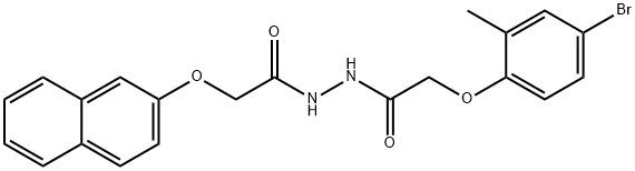2-(4-bromo-2-methylphenoxy)-N'-[(2-naphthyloxy)acetyl]acetohydrazide 结构式