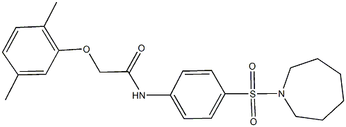 N-[4-(azepan-1-ylsulfonyl)phenyl]-2-(2,5-dimethylphenoxy)acetamide 结构式