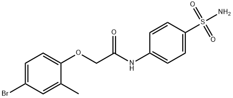 N-[4-(aminosulfonyl)phenyl]-2-(4-bromo-2-methylphenoxy)acetamide 结构式