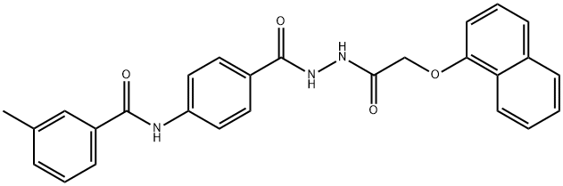 3-methyl-N-[4-({2-[(1-naphthyloxy)acetyl]hydrazino}carbonyl)phenyl]benzamide 结构式