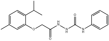 2-[(2-isopropyl-5-methylphenoxy)acetyl]-N-phenylhydrazinecarboxamide 结构式