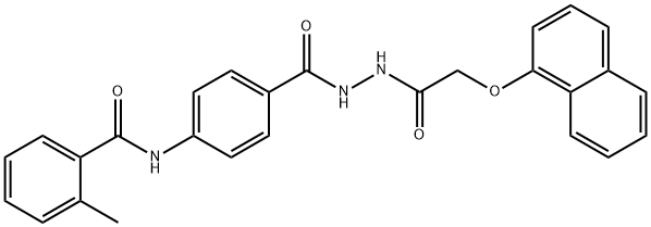 2-methyl-N-[4-({2-[(1-naphthyloxy)acetyl]hydrazino}carbonyl)phenyl]benzamide 结构式