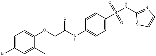 2-(4-bromo-2-methylphenoxy)-N-{4-[(1,3-thiazol-2-ylamino)sulfonyl]phenyl}acetamide 结构式