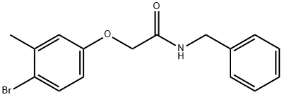 N-benzyl-2-(4-bromo-3-methylphenoxy)acetamide 结构式