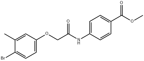 methyl 4-{[(4-bromo-3-methylphenoxy)acetyl]amino}benzoate 结构式