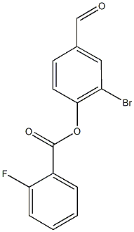 2-bromo-4-formylphenyl 2-fluorobenzoate 结构式