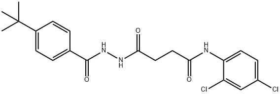4-[2-(4-tert-butylbenzoyl)hydrazino]-N-(2,4-dichlorophenyl)-4-oxobutanamide 结构式