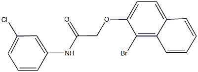 2-[(1-bromo-2-naphthyl)oxy]-N-(3-chlorophenyl)acetamide 结构式