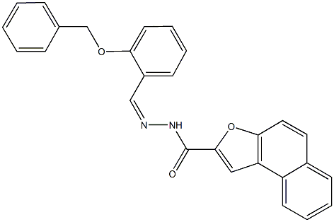 N'-[2-(benzyloxy)benzylidene]naphtho[2,1-b]furan-2-carbohydrazide 结构式