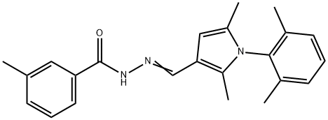 N'-{[1-(2,6-dimethylphenyl)-2,5-dimethyl-1H-pyrrol-3-yl]methylene}-3-methylbenzohydrazide 结构式