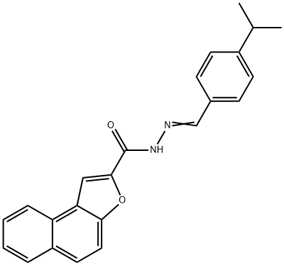 N'-(4-isopropylbenzylidene)naphtho[2,1-b]furan-2-carbohydrazide 结构式