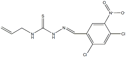 2,4-dichloro-5-nitrobenzaldehyde N-prop-2-enylthiosemicarbazone 结构式