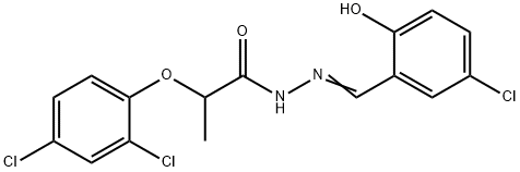 N'-(5-chloro-2-hydroxybenzylidene)-2-(2,4-dichlorophenoxy)propanohydrazide 结构式