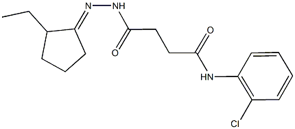 N-(2-chlorophenyl)-4-[2-(2-ethylcyclopentylidene)hydrazino]-4-oxobutanamide 结构式