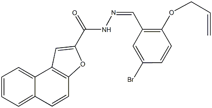 N'-[2-(allyloxy)-5-bromobenzylidene]naphtho[2,1-b]furan-2-carbohydrazide 结构式