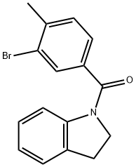 1-(3-bromo-4-methylbenzoyl)indoline 结构式