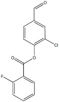 2-chloro-4-formylphenyl 2-fluorobenzoate 结构式