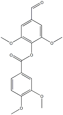 4-formyl-2,6-dimethoxyphenyl 3,4-dimethoxybenzoate 结构式