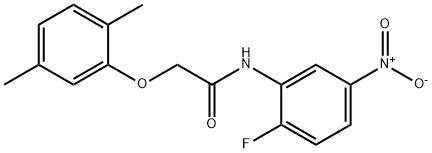 2-(2,5-dimethylphenoxy)-N-{2-fluoro-5-nitrophenyl}acetamide 结构式
