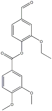 2-ethoxy-4-formylphenyl 3,4-dimethoxybenzoate 结构式