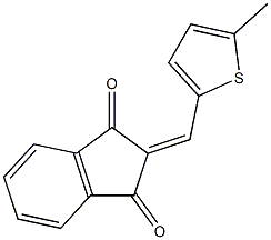 2-[(5-methyl-2-thienyl)methylene]-1H-indene-1,3(2H)-dione 结构式