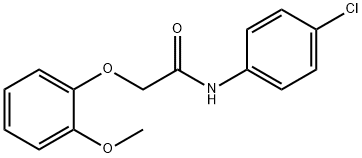 N-(4-chlorophenyl)-2-(2-methoxyphenoxy)acetamide 结构式