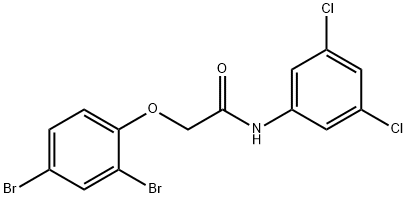 2-(2,4-dibromophenoxy)-N-(3,5-dichlorophenyl)acetamide 结构式